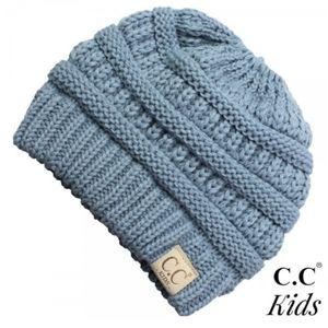 C.c Ponytail Beanie YOUTH Lt Blue